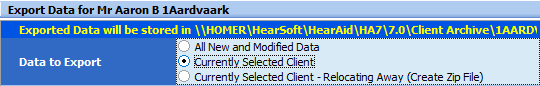 ExportCurrentClient