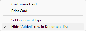 HideAddedRowInDocumentList
