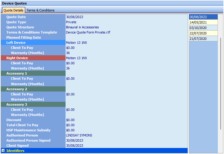 Device Quotes Window Private