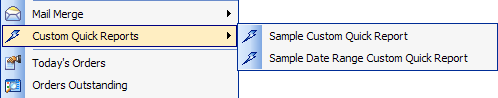 Custom Quick Report Menu