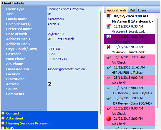 Client Details No Client List
