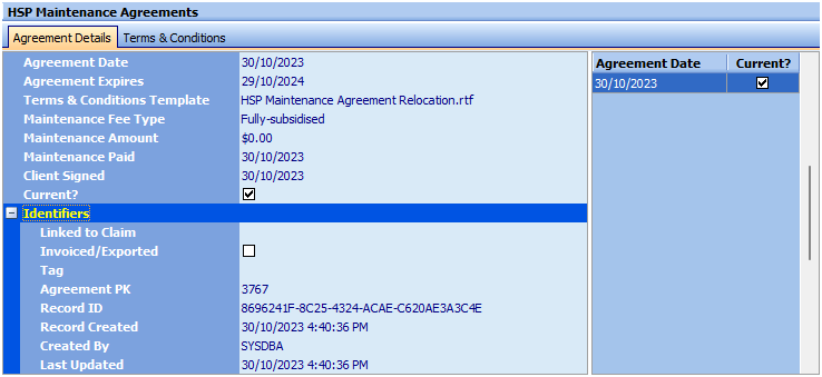 MaintenanceAgreements